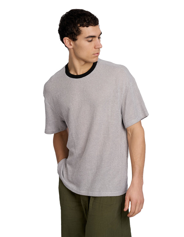 Silas Knitted T-Shirt Grey