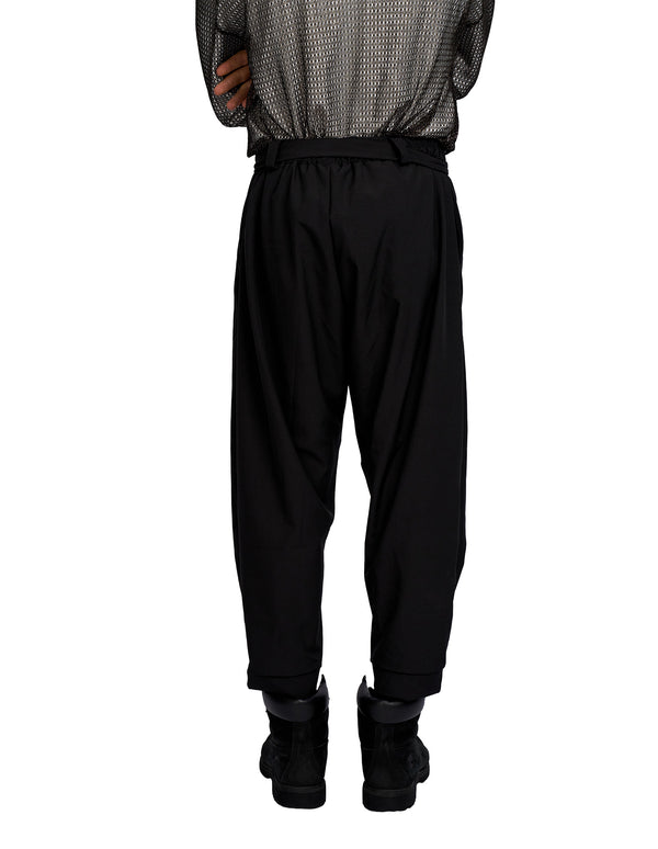 Homage Belted Tie Joggers Black