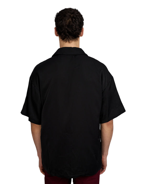 Zander Short Sleeve Zip Shirt Black