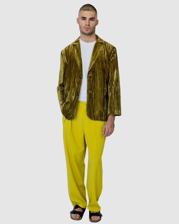 Terrence Suede Blazer Gold
