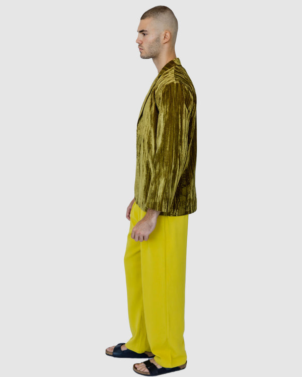 Terrence Suede Blazer Gold