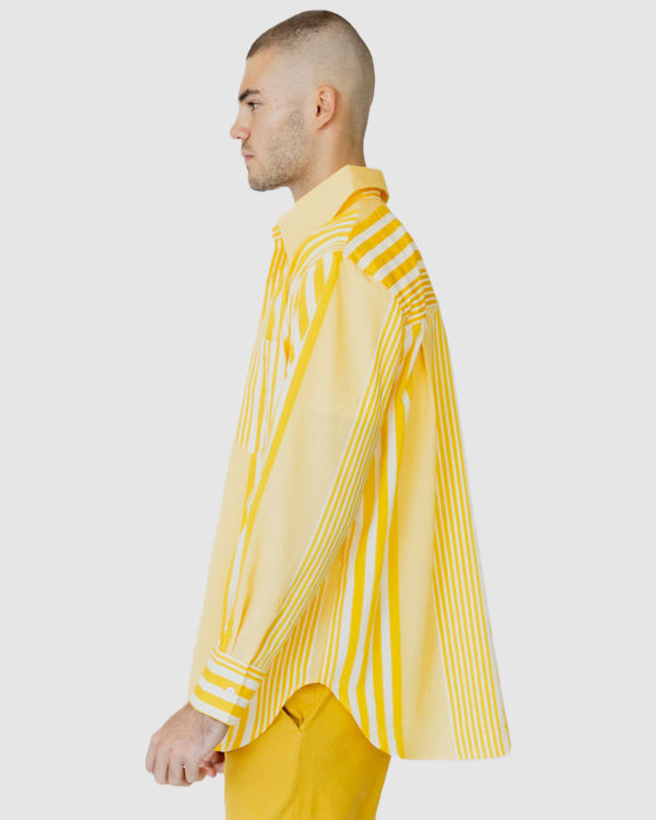Pedro Striped Casual Shirt Yellow