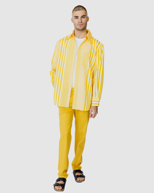 Parish Straight Linen trouser Yellow