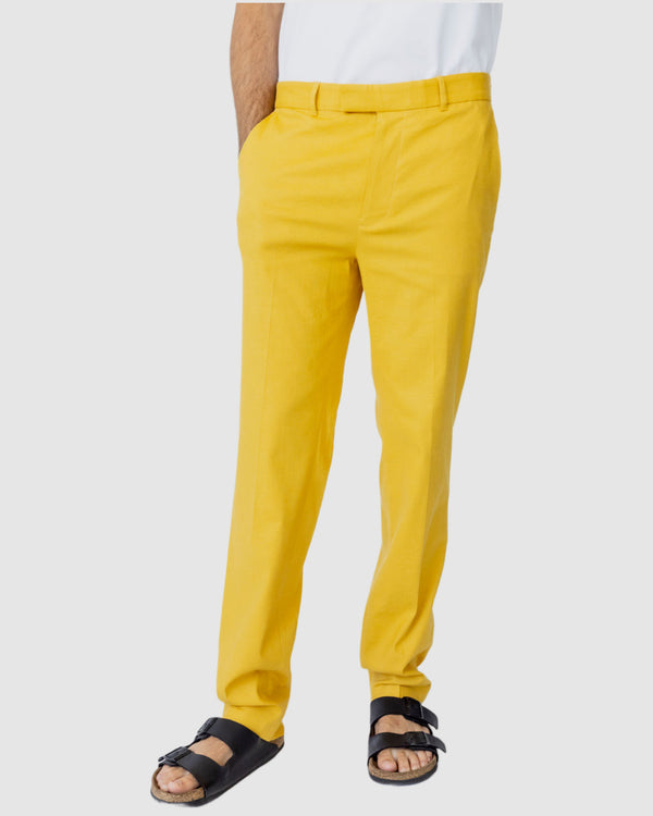 Parish Straight Linen trouser Yellow