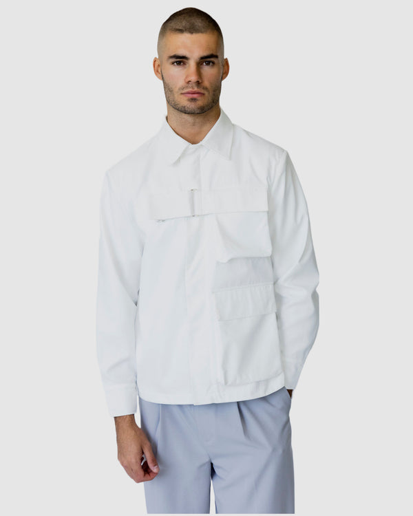 Kurtis Dual Pocket Jacket White