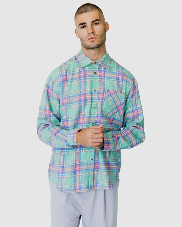 Jesse Check Casual Shirt Green