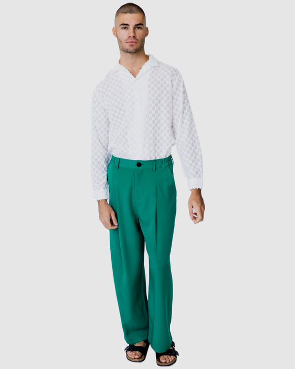 Gabriel Sheer Pattern Shirt White