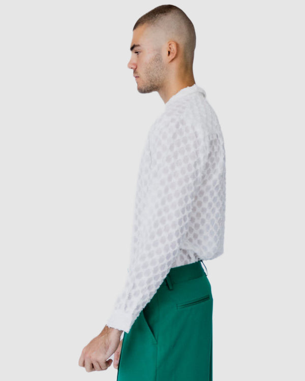 Gabriel Sheer Pattern Shirt White