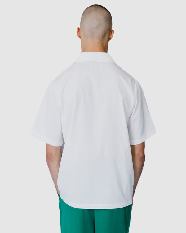 Asher Short Sleeve Tie Shirt White