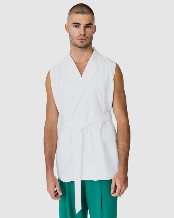 Saint Longline Vest White