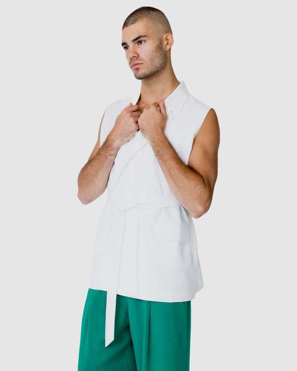Saint Longline Vest White