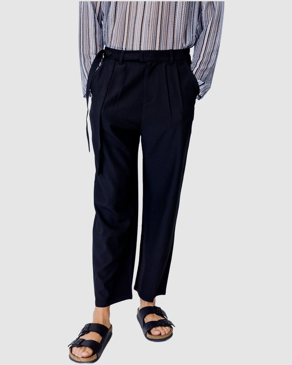Liberty Loose Tie Pants Black