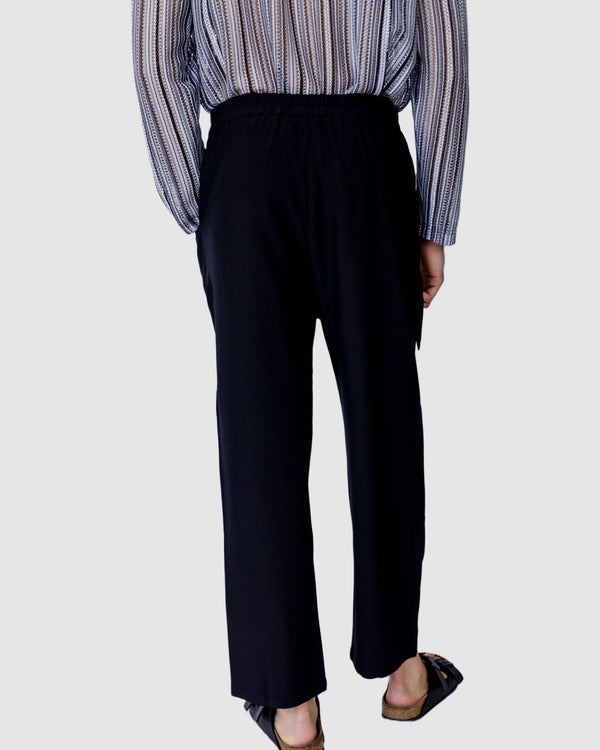 Liberty Loose Tie Pants Black