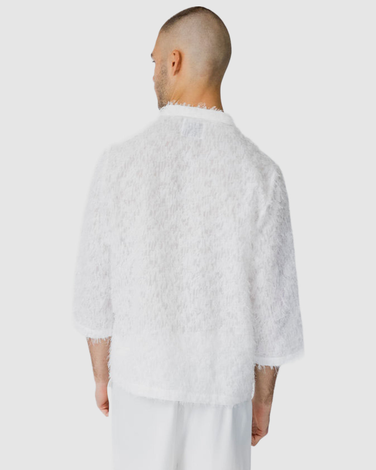 Vanity Sheer Stripe Top White
