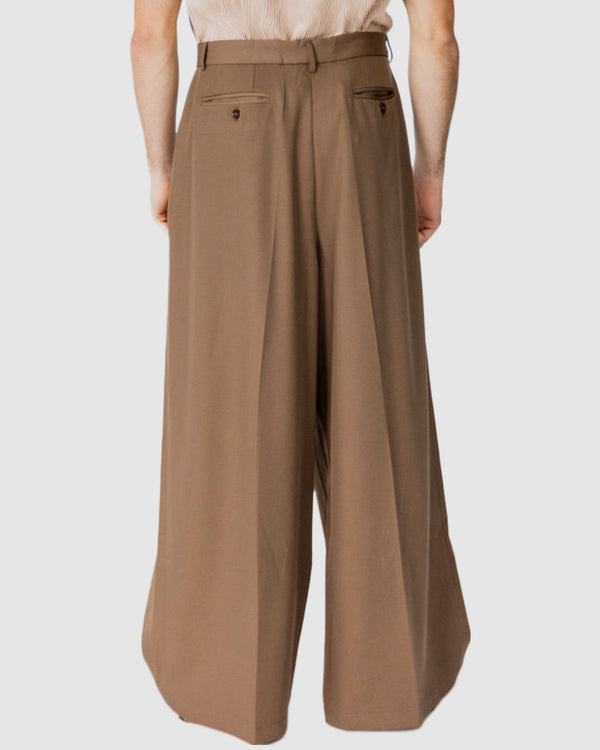 Adrian Wide Leg Trousers Brown