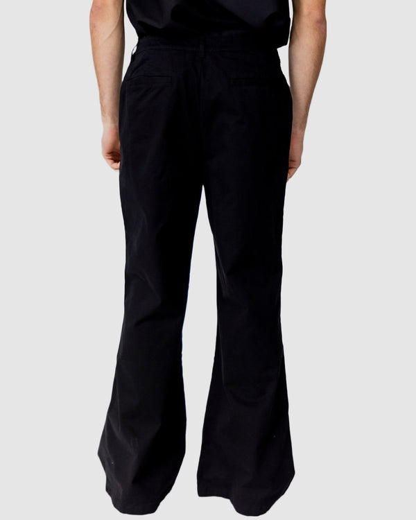 Bartel Flared Chino Pants Black