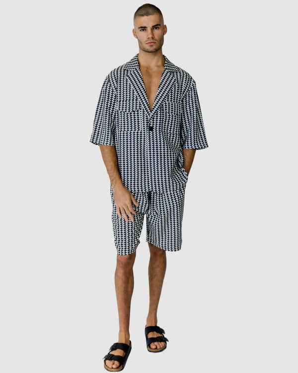 Mulholland Print Shirt Black/White