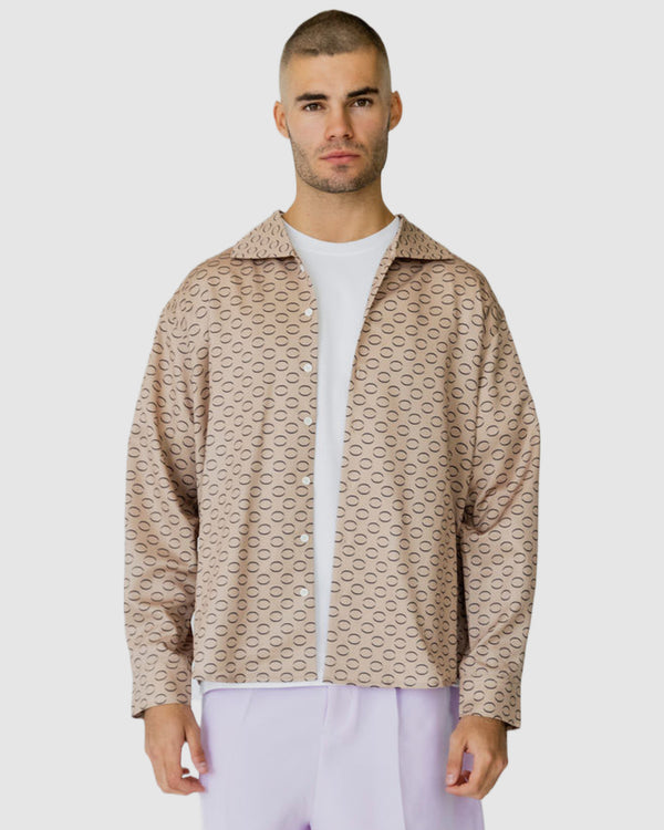 Imran Print Shirt Brown