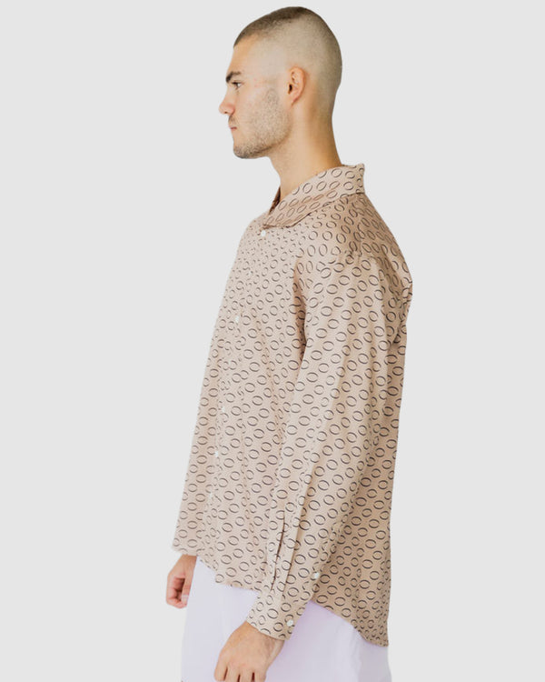 Imran Print Shirt Brown