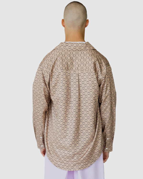 Imran Print Shirt Brown