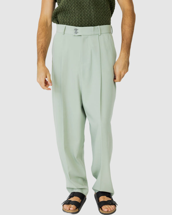 August Loose fit trousers Green Mist