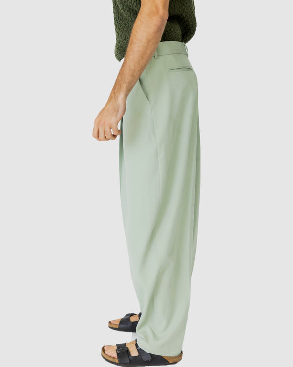 August Loose fit trousers Green Mist