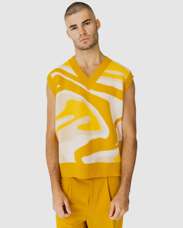 Ignite Knitted Vest Yellow