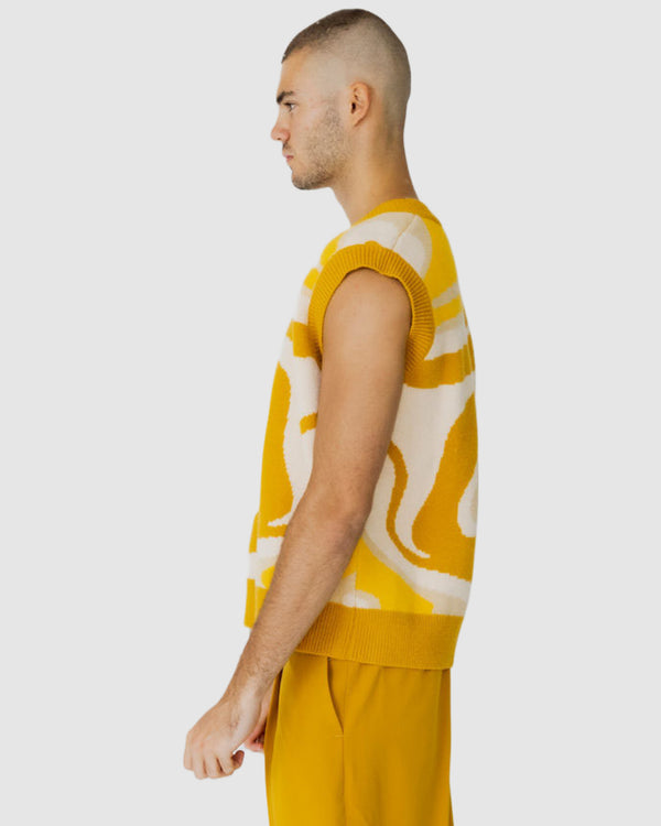 Ignite Knitted Vest Yellow