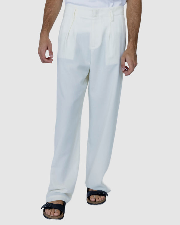 Newman Straight Leg Trouser Cream