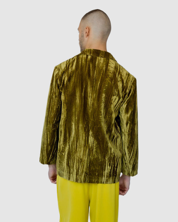 Terrence Suede Blazer Gold