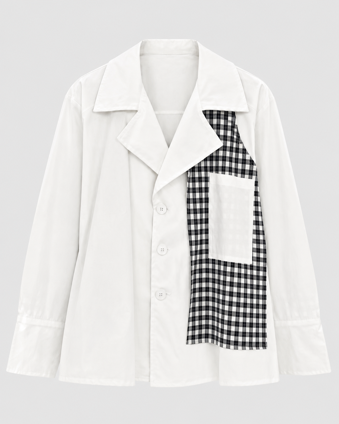 Ex-Runway - Shirt White with Check Design