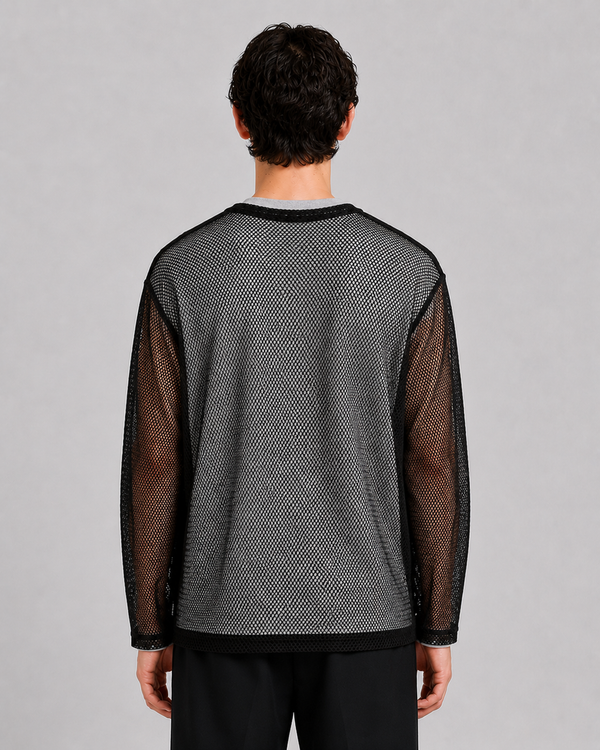 Troye Mesh Tee Top Black