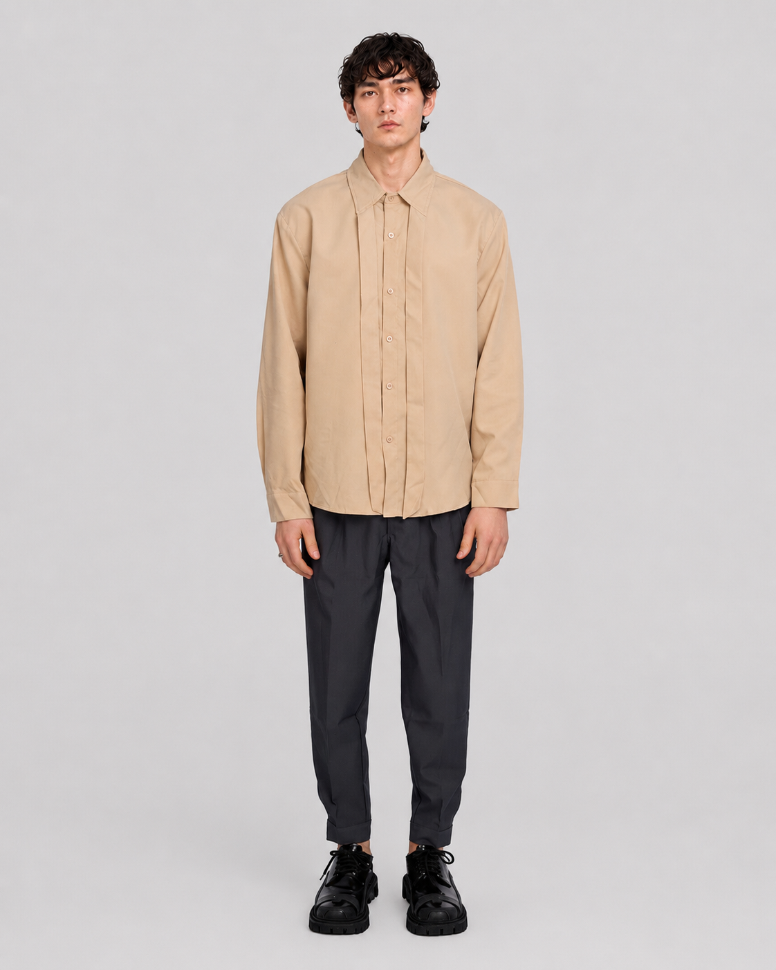 Spencer Tie Up Shirt Khaki