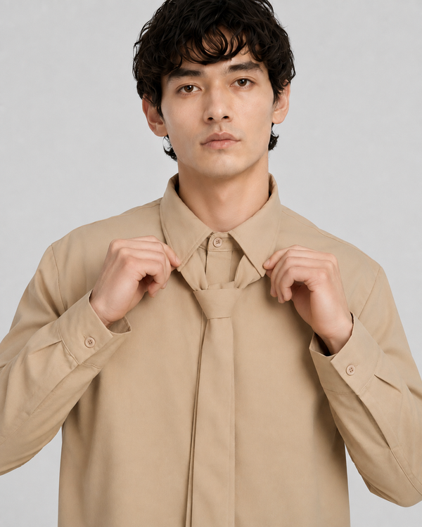 Spencer Tie Up Shirt Khaki
