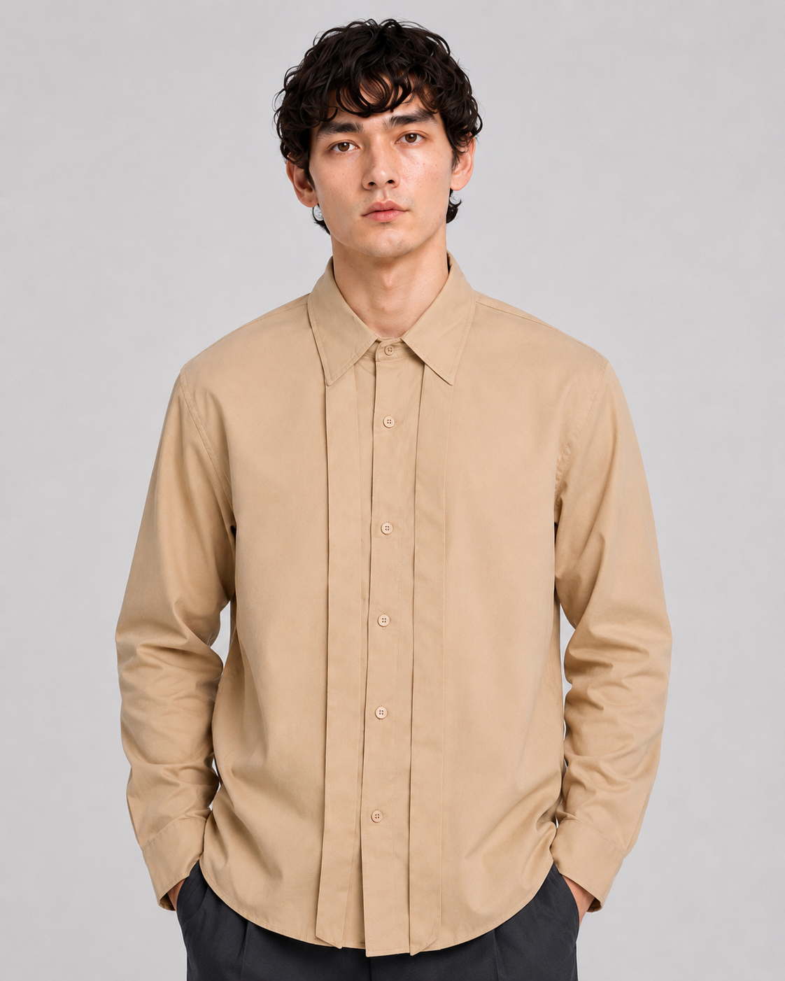 Spencer Tie Up Shirt Khaki