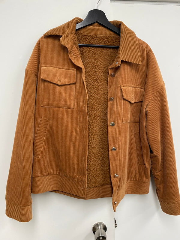 Sample Fleece Lined Jacket Small - Brown
