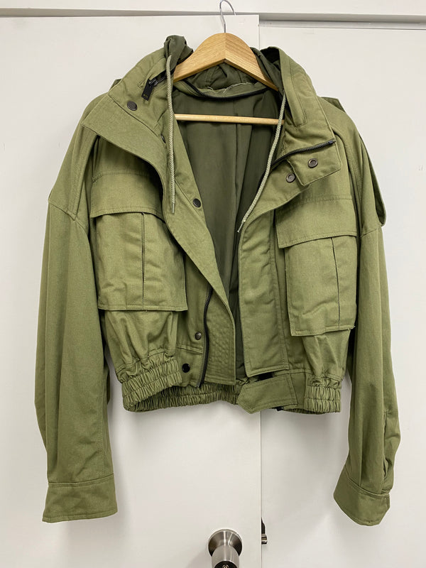 Sample Cropped Jacket Small - Green