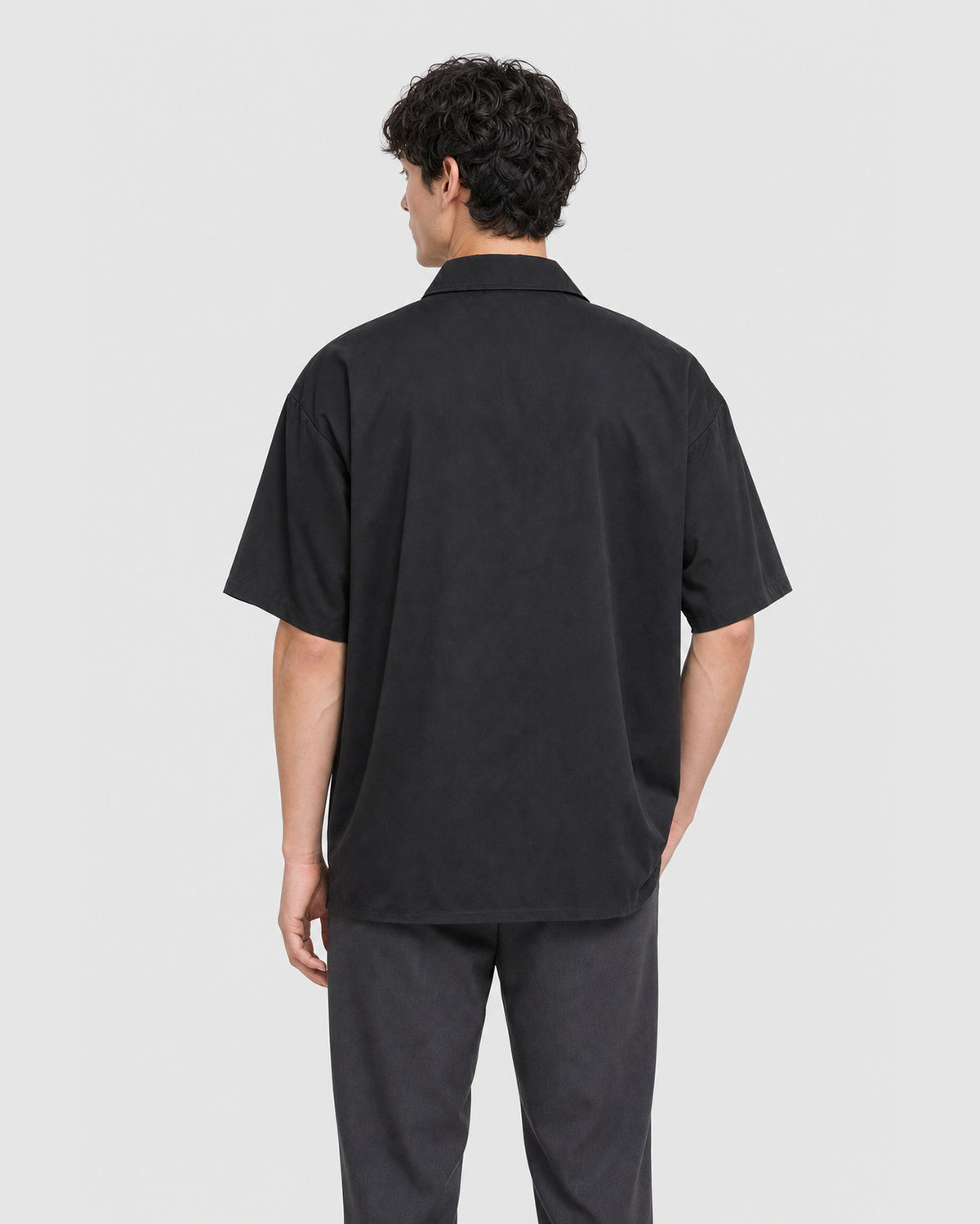 Zander Short Sleeve Zip Shirt Black