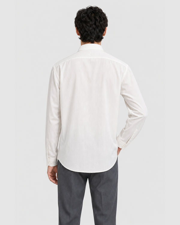 Lucien Pleated Shirt White