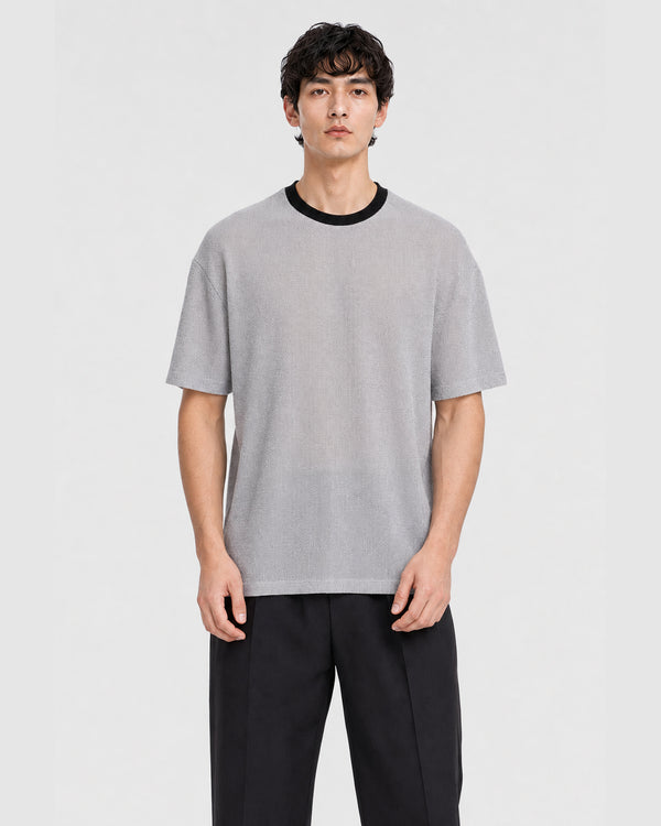 Silas Knitted T-Shirt Grey