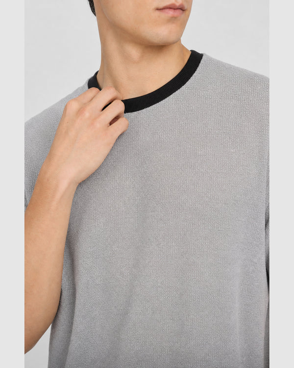 Silas Knitted T-Shirt Grey