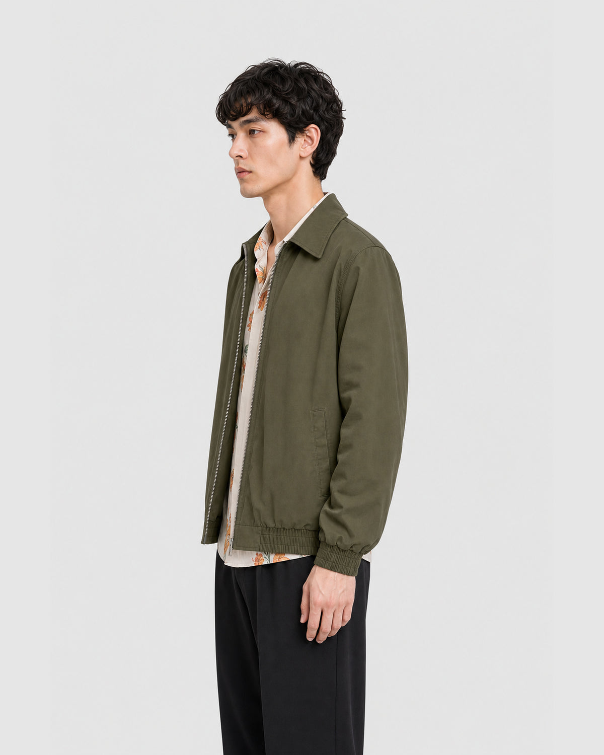 Radar Bomber Zip Jacket Green