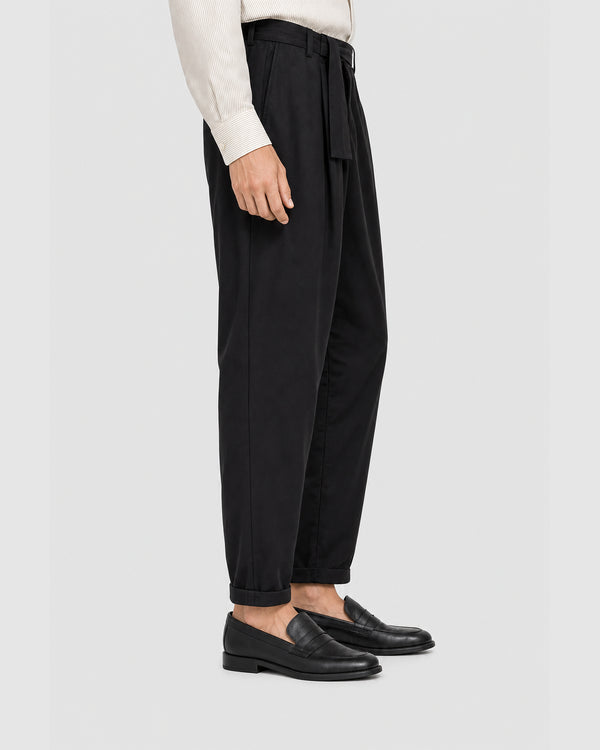 Homage Belted Tie Joggers Black