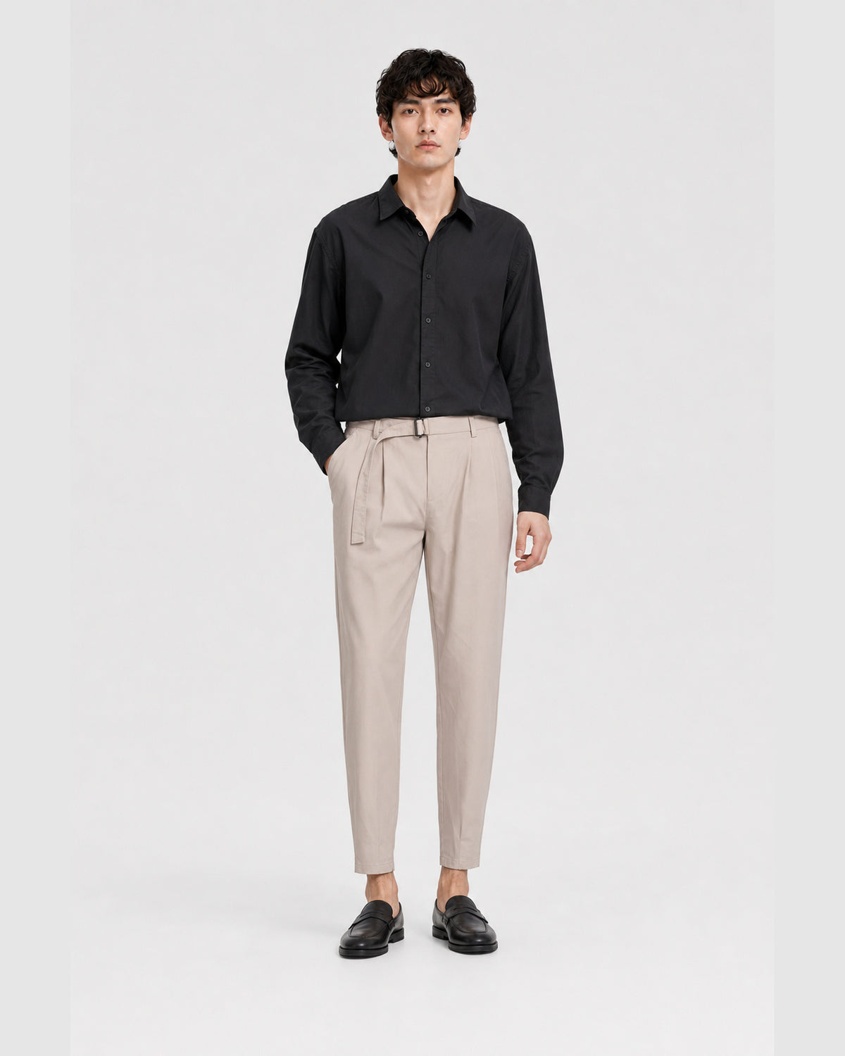Dempsey Belted Joggers Grey