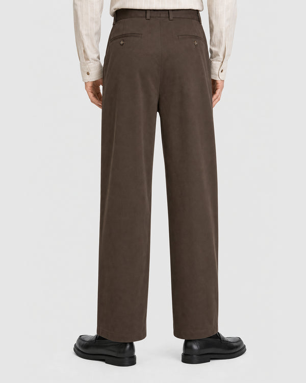 Bryden Pleated Loose Pants Brown