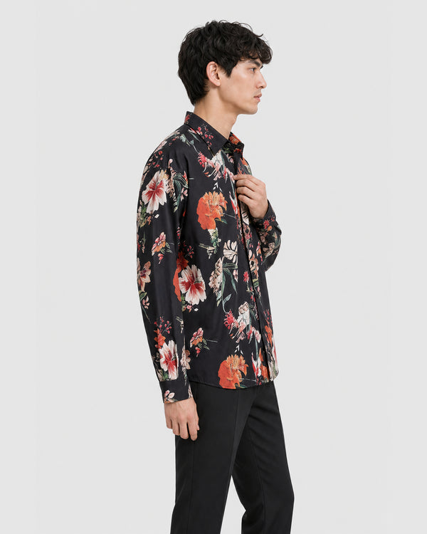 Sayer Flower Shirt Black