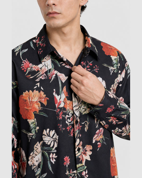 Sayer Flower Shirt Black