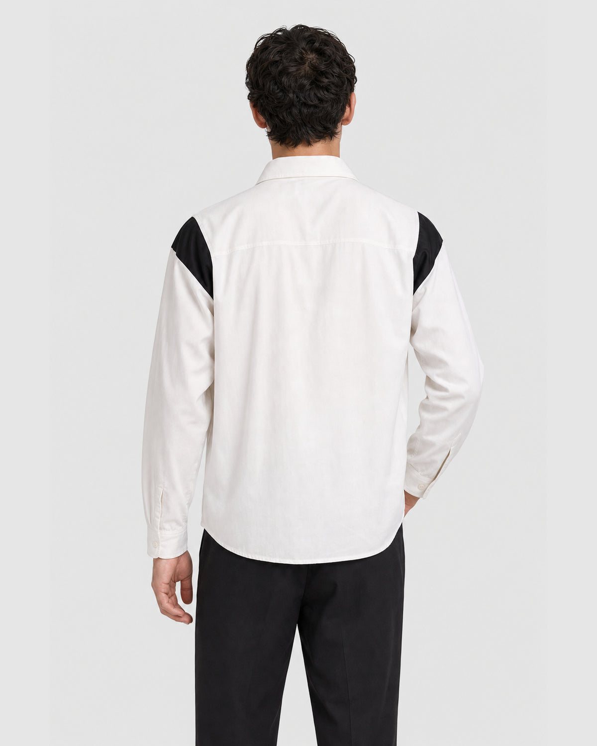 Upload Oversized Zip Shirt white