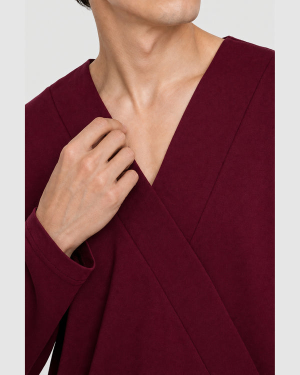 Harvey Crossover V-neck Top Red