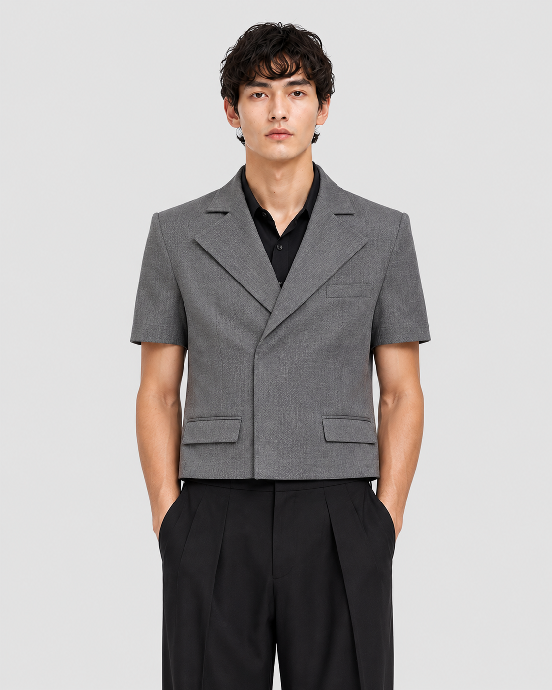 Javier Short Sleeve Crop Blazer